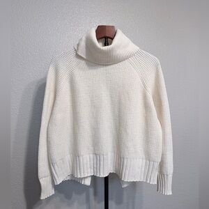 Madewell Eastbrook Cross-Back Cotton/Merino Wool Turtleneck Sweater - Size Small